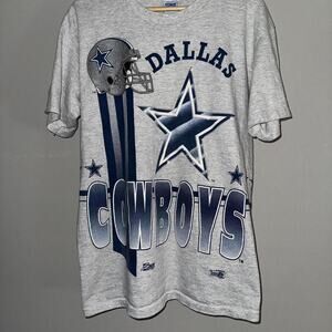 Salem Sportswear Vintage Dallas Cowboys Double Sided Full Graphic Tee Size Large